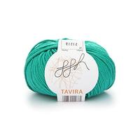 ggh Tavira - 100% Baumwolle - Lauflänge 80m auf 50g - Nadelstärke 4-5 - Wolle zum Stricken oder Häkeln geeignet - Farbe 027 - Chromgrün