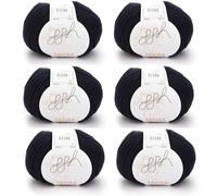 ggh Tavira Box | 6x50g (insg. 300g) Baumwolle zum Stricken oder Häkeln - Farbe 013 - Marineblau