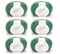 ggh Tavira Box | 6x50g (insg. 300g) Baumwolle zum Stricken oder Häkeln - Farbe 035 - Ozeangrün