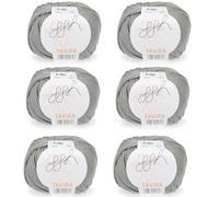 ggh Tavira Box | 6x50g (insg. 300g) Baumwolle zum Stricken oder Häkeln - Farbe 049 - Helles Khaki