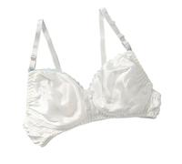 GHAKKE BHS Aus 100% Maulbeerseide, Ultradünner Triangel BH Für Den Sommer, Sexy Doppelseitiges Satin Bralette, Bügelloser Komfort Bra Für Den Alltag(02,38/85)