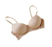 GHAKKE Damen-BH 100% Maulbeerseide, BH Ultradünn, Bequem, Bügellos, Schlaf-BH, Weich, Hautfreundlich, Nahtlos BH, Für Jeden Tag(Skin,XL)