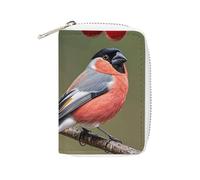 GHBNK Kreditkartenetui mit Vogel und Kirsche für Damen, Visitenkarten-Organizer, Kartenhalter, Geldbörse, kleine Münzbörse, weiches PU-Kartenetui mit Reißverschluss, Stil, 16 x 11,5 cm, Stil:,