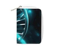 GHBNK Kreditkartenetui, Science Gene Strang, Kreditkartenetuis für Damen, Visitenkarten-Organizer, Kartenhalter, Geldbörse, kleine Münzbörse, weiches PU-Kartenetui mit Reißverschluss, Stil, 16 x 11,5