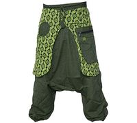 Gheri Aladdin Genie Ausgebeult Fallen Schritt Stilvoll Harem Auge Hose Green Medium