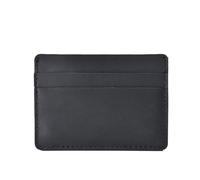 GHHZML Kartenetui Echtes Leder Männer Karte Halter Fällen Vintage Crazy Horse Business Kreditkarte Brieftasche(Black)