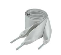 GHHZML Satin Schnürsenkel 1 Paar 4 cm breite flache Schnürsenkel aus Satinband for Sneaker, Sportbrett, Segeltuchschuhe(GREY,160cm)