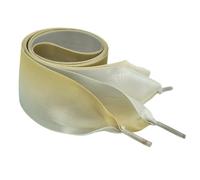 GHHZML Satin Schnürsenkel Farbverlauf, 4 cm breit, Satin-Seidenband, Schnürsenkel, 80/100/120/160 Länge, Sneaker, Sportschuhe, weiße(Yellow Grey)