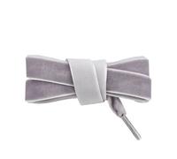 GHHZML Satin Schnürsenkel Mode Turnschuhe Schnürsenkel for Frau 1,5 CM Breite Samt Flache Schnee Garn Satin Band 100/120/140/160 cm(GREY,120cm)