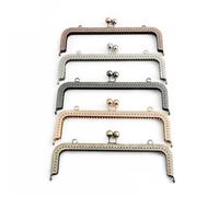 GHHZML Taschenverschluss 10-15 Stück 20,5 x 6, cm quadratische geprägte Metall-Geldbörsenrahmen for Handtaschen und Clutch-Taschen(Light Gold)