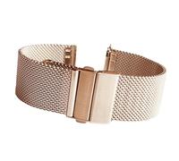GHHZML Uhrenarmband Metall Mesh-Milanese-Loop-Armband, Edelstahl, Metall, Schnellverschluss, Doppeldruck-Schmetterlingsschnalle, Uhrenarmband, 18 mm, 20, 22(Rose gold,20mm)