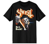 Ghost He's Back Männer T-Shirt schwarz L 100% Baumwolle Band-Merch, Bands, Nachhaltigkeit