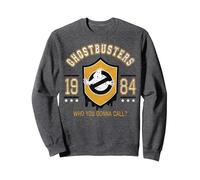 Ghostbusters 1984 Shield Poster Sweatshirt, Unisex für Erwachsene, Anthrazit Meliert, L