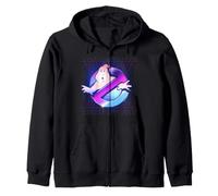 Ghostbusters 80er Jahre Cyber Chrome Metallic-Grid No-Ghost Kapuzenjacke