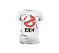 Ghostbusters Officially Licensed Merchandise 1984 Girly T-Shirt (White), X-Large
