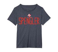 Ghostbusters Spengler Name Logo T-Shirt, Damen Große Größen, Blau Meliert, 5X