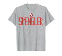 Ghostbusters Spengler Name Logo T-Shirt, Herren, Grau Meliert, 6XL