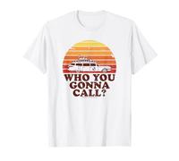 Ghostbusters Who You Gonna Call? Retro Sunset T-Shirt