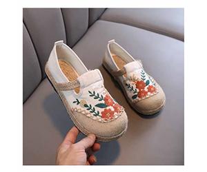 GHYUB Damen-Espadrilles-Schuhe Mit Geschlossener Zehenpartie Und Blumenstickerei, Bequeme Espadrilles-Schuhe, Modischer Blumenkunst-Sneaker Aus Bemaltem Segeltuch, Damen-Reiseschuhe