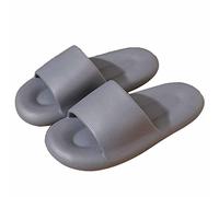 GHYUB Herren gleitet Sandalen, rutschfeste Duschschläger-Hausschuhe, Sommer-Hausschuhe for Männer-Flip-Flops mit Bogenunterstützung for den Strand (Color : Light Grey, Size : EUR 44-45)