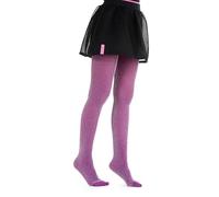 Gi&Gi blickdichte Strumpfhose 70 DEN für Mädchen, charakterisiert durch brillantes, farbiges Glitzern. Nr. 2205, Dunkelviolett, 8-10 Anni