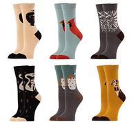 Gi&Gi Christmas socks for people with heart, 12 pairs of socks with abstract motif for women, extra comfortable, Black, Yellow, Red (multicoloured 6B)