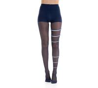 Gi&Gi Stützstrumpfhose mit Kompression 14-16 Klasse 1 abgestuft, formende Strumpfhosen 70 DEN für Damen, dunkelblau, L
