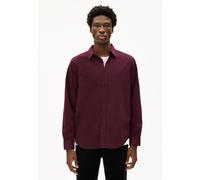 GIAALO GMT DYE LANGARMHEMD | Bio-Baumwoll-Mix - rot (M)