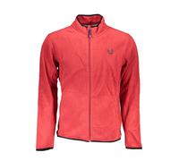 GIAN MARCO VENTURI HERREN-SWEATSHIRT MIT ROTEM ZIP - 2XL / Rot / Erwachsene