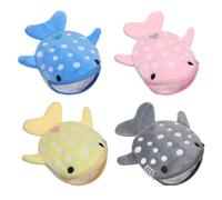 Giantree 4 Stück Hai Münzbeutel, Plüsch Hai Münzbörse Geldbörse Kinder Zipper Mini Cartoon Beutel Geldbeutel Kinder Walhai Geldbeutel Für Mädchen Jungen Frauen Münzen Kleinkram