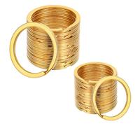Giantree 40 Stück Schlüsselringe Gold Edelstahl, 2 Größen Ф25mm 30mm Flache Schlüsselanhänger Ring Schlüssel Zubehör DIY Schlüsselanhänger Zubehör Metalle Ringe für Schlüssel und Handwerk