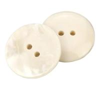 GIAYEU Knöpfe for Annähen, Harzknöpfe mit Perlmutt-Muscheleffekt for Hemden, 10 Stück(Beige,25MM)