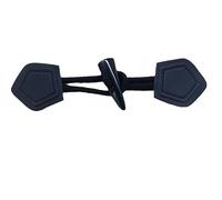 GIAYEU Leder-Horn-Kippknöpfe, 3 Paar 18 cm Schwarze Kunstharz-Leder-Kippverschlüsse, Leder-Kippknöpfe for Aufnähen, Knebelverschluss for Mäntel, Strickjacken, Jacken(Black)