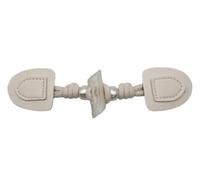 GIAYEU Leder-Horn-Kippknöpfe, 3 Paar 20 cm weiße Perlen-Leder-Kippknöpfe, Leder-Kippknöpfe for Aufnähen, Knebelverschluss for Mäntel, Strickjacken, Jacken(White)