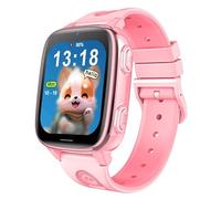 GiDaCom Kinderuhr mit SOS-Taste, HD-Videoanruf, Schulmodus, LBS+WIFI-Positionierung, 1,83-Zoll-Bildschirm, 4G Smartwatch (Rosa)