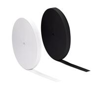 GIDWRIY 2 PCS Gummizugband Weiß,Gummiband Schwarze Breite 1 cm,Gummiband Breit zum NäHen,Gummiband für Hosenbund,Gummilitze Elastisches Farbband,Gummibänder Nähen,Elastisches Band zum Nähen -10 Meter