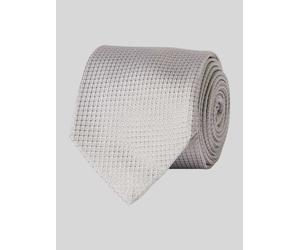 Gierremilano Seidenkrawatte mit feinem Strukturmuster in Silber, Größe 1