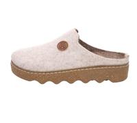 Pantoffel ROHDE "FOGGIA", Damen, Gr. 41, weiß (sanftes weiß), Filz, meliert, Schuhe, Hausschuh, Schlappen, Clog, Homeslipper mit Profilsohle (59398641-41) sanftes weiß