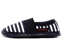 GIESSWEIN Baben - Hausschuhe für Erwachsene & Kinder, Bequeme Unisex Pantoffeln, Gestreifte Baumwoll Slipper, Gummizug