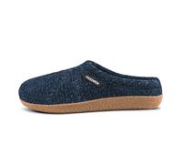 GIESSWEIN Hausschuh Veitsch - In-/Outdoor Filzpantoffeln für Männer & Frauen, Leder Fußbetteinlagen, Warmer Unisex Hausschuh, Robuste Pantoletten, rutschfeste Woll-Hausschuhe,Ocean Blau,37 EU