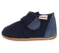 GIESSWEIN Kinder-Hausschuhe Oberstaufen - Filz-Pantoffeln für Mädchen & Jungen, Warme Pantoletten, Slim-Fit Gummi Sohle & Klettverschluss