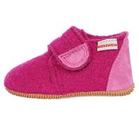 GIESSWEIN Kinder-Hausschuhe Oberstaufen - Filz-Pantoffeln für Mädchen & Jungen, Warme Pantoletten, Slim-Fit Gummi Sohle & Klettverschluss