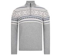 Giesswein Norweger Pullover Herren Zip - feinste Merino Lammwolle, Wollpullover für Herren mit halblangem Reißverschluss, extra warm im Winter