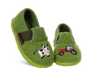 GIESSWEIN Töging, Hausschuh Jungen, Gras, 35 EU