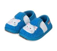 Giesswein Trostadt - Kinder Hausschuhe aus Schurwolle, Katzen Hausschlappen mit elastischem Bund, weiche Kinder Schuhe
