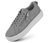 GIESSWEIN Wool Zip Sneaker - Merinowolle - Damen Schuhe elegant und bequem - Plateau Sneaker Damen - mit seitlichem Reißverschluss - Business Schuhe