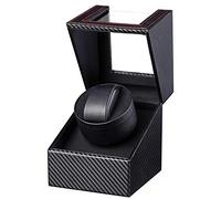 Gifort Automatische Uhrenbeweger Box, Single Uhrenbeweger PU Leder Uhrengehäuse mit Leisem Motor, Batteriebetrieb oder Netzteil.
