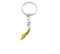 gifts for all F46 Wells Schlüsselanhänger mit Welsfisch-Motiv, goldfarbenes Chrom-Finish, englisches Zinn auf einem Spaltring, Chromfarben/Gold, Einheitsgröße