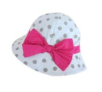 Gifts Treat Mädchen Bucket Hat Summer Sun Hat Faltbarer Boonie-Hut aus Baumwolle mit großer Fliege,Rose Bow, 50CM