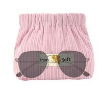 gifyym Kosmetiktasche aus Kord, weich, klein, aus Kordsamt, geräumige Organisationstasche, tragbare Aufbewahrungstasche für Haarnadel, Stirnband, Schmuck, Wattestäbchen, Lippenstift, Brille, Rose